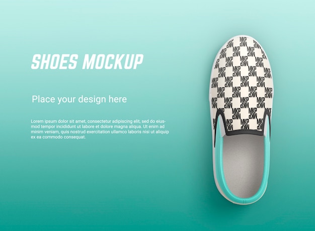 PSD diseño de maqueta de zapatillas coloridas