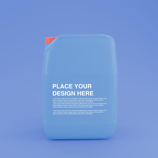 Diseño de maquetas 3D de cubo de 20 litros editables en PSD