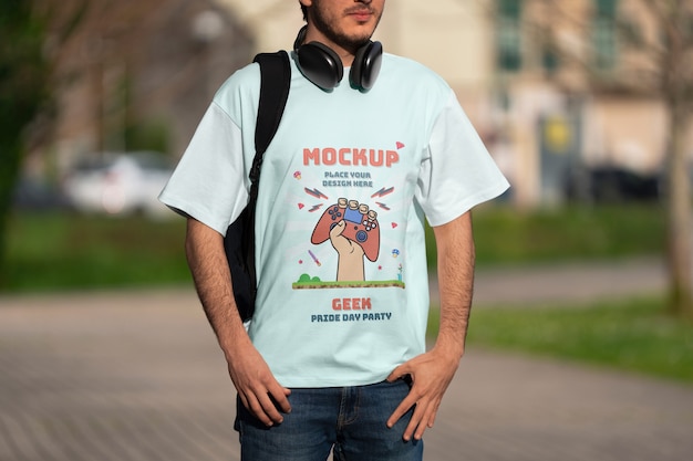 Diseño de maquetas de moda para el día del orgullo geek
