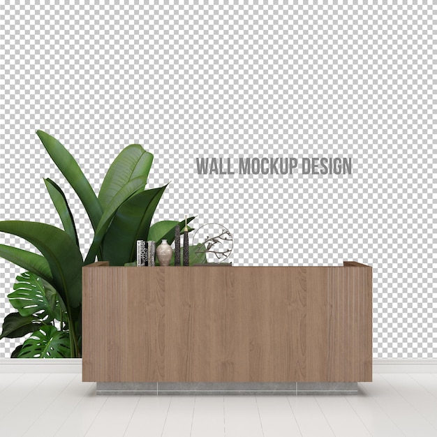 Diseño de maquetas de pared y decoración de plantas