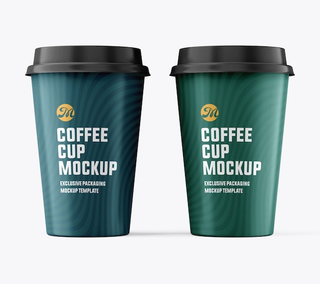 Diseño de maquetas de tazas de café de papel