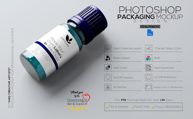 Diseño de maquetes de envases de Photoshop