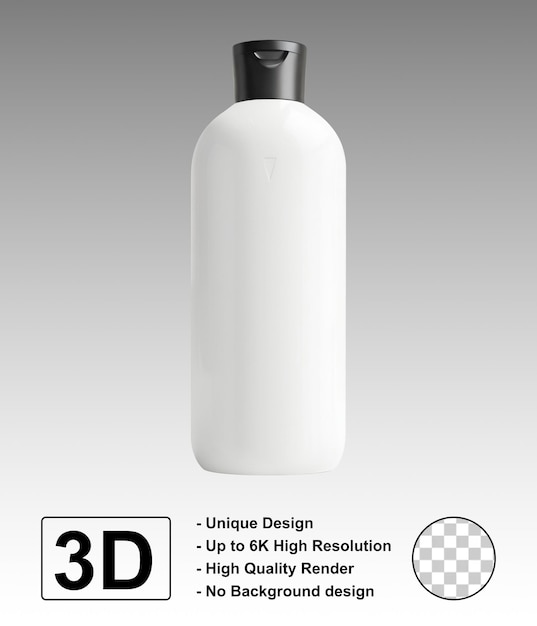 Diseño de maquillaje de botella de loción de champú para logotipo y marca de cosméticos