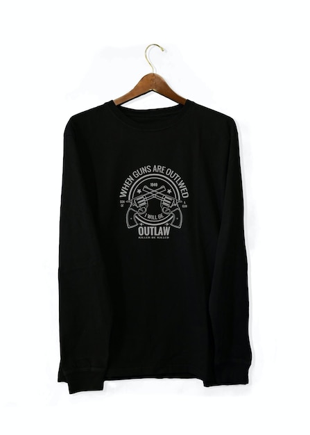 Diseño de maquillaje de camiseta negra PSD gratuito