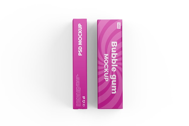 Diseño de maquillaje de embalaje de chicle mate personalizable
