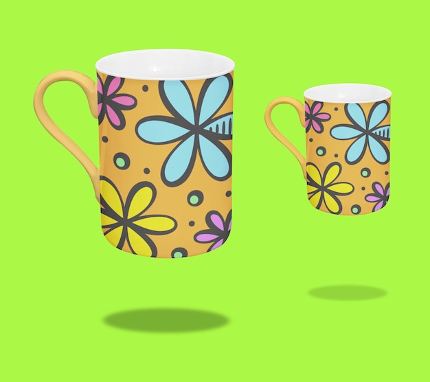 Diseño de maquillaje de taza