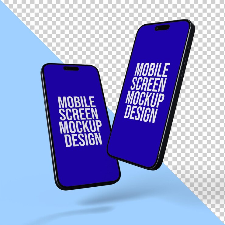 PSD diseño de maquillas de pantallas móviles
