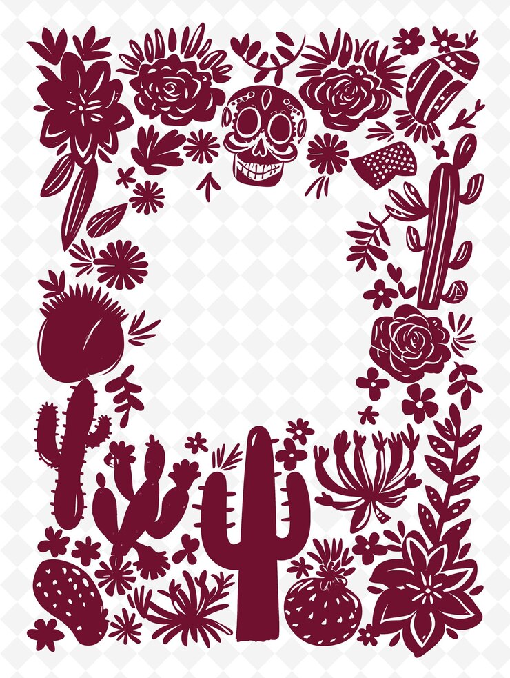 PSD diseño de marco cnc contorno de arte para vector svg formato png perfecto para decoración y proyectos creativos