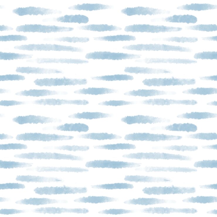 PSD diseño marino de acuarela abstracta sin costuras con olas azules y nubes para tela y arte