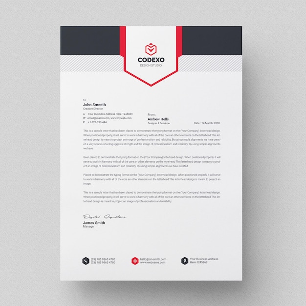 Diseño de membrete empresarial
