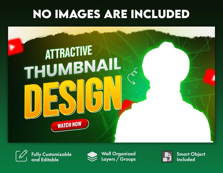 Diseño de miniatura verde en youtube