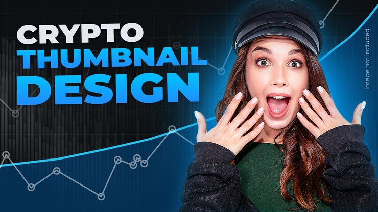 PSD diseño de miniatura de youtube de criptografía brillante