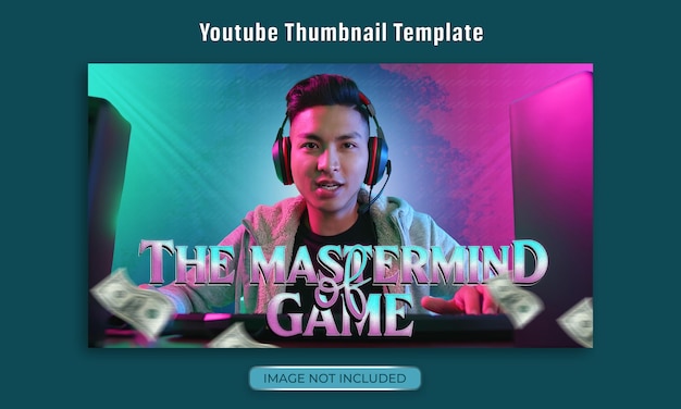 Diseño de miniaturas de juegos y banners web con efecto de brillo PSD Premium