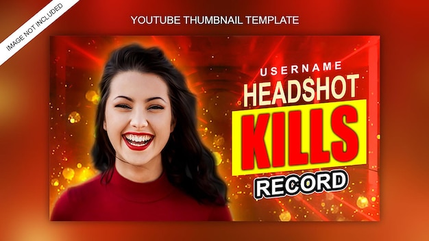 Diseño de miniaturas de YouTube de color rojo