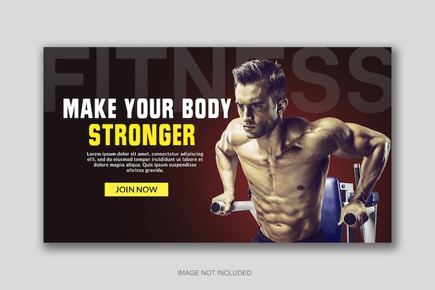 diseño de miniaturas de YouTube para gimnasio o fitness o diseño de miniatures de YouTube para culturismo