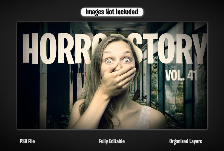 Diseño de miniaturas de YouTube de horror