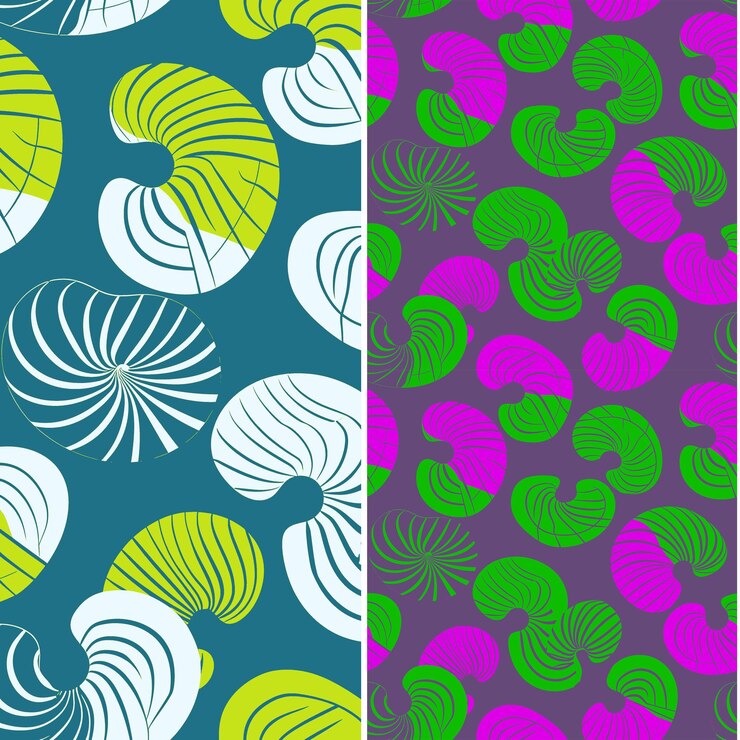 PSD con diseño minimalista de arte de la silueta en espiral y diseños vectoriales de patrones de la naturaleza