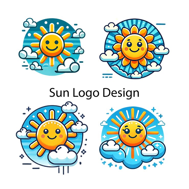 PSD diseño minimalista del logotipo del sol