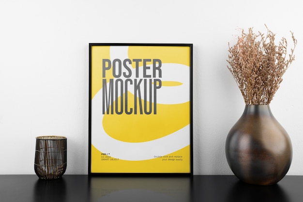 Diseño minimalista de maqueta de póster.