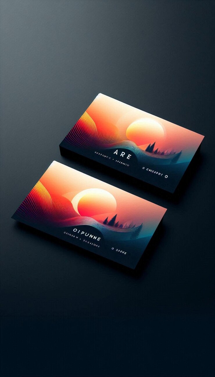 diseño mínimo de tarjetas de visita abstractas