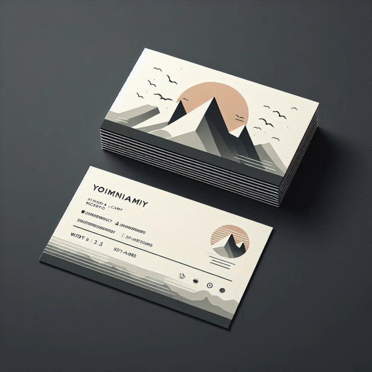 diseño mínimo de tarjetas de visita abstractas