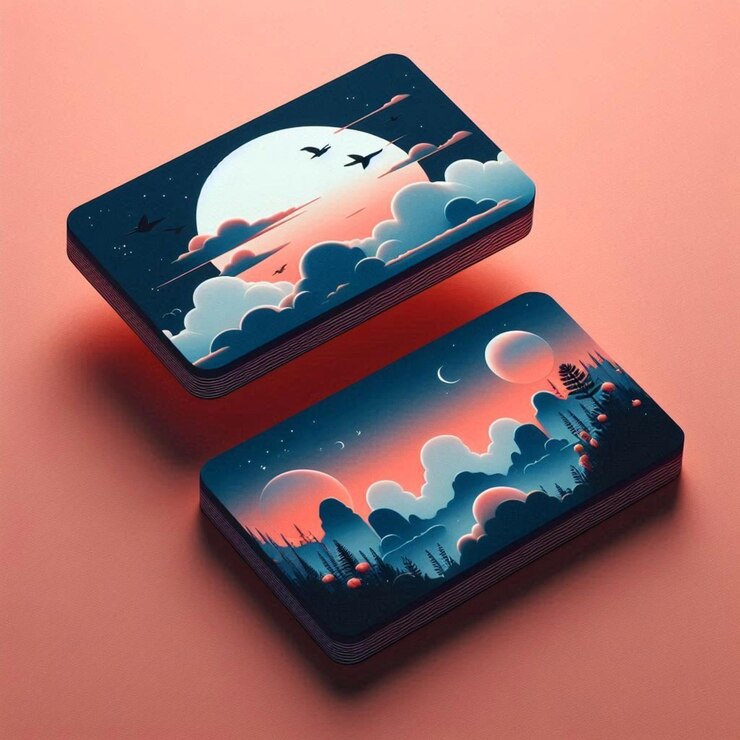 diseño mínimo de tarjetas de visita abstractas