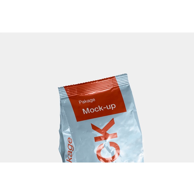Diseño de mock up de bolsa de comida para mascotas