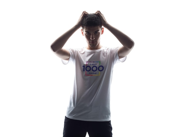 Diseño de mockup de camiseta para hombre psd