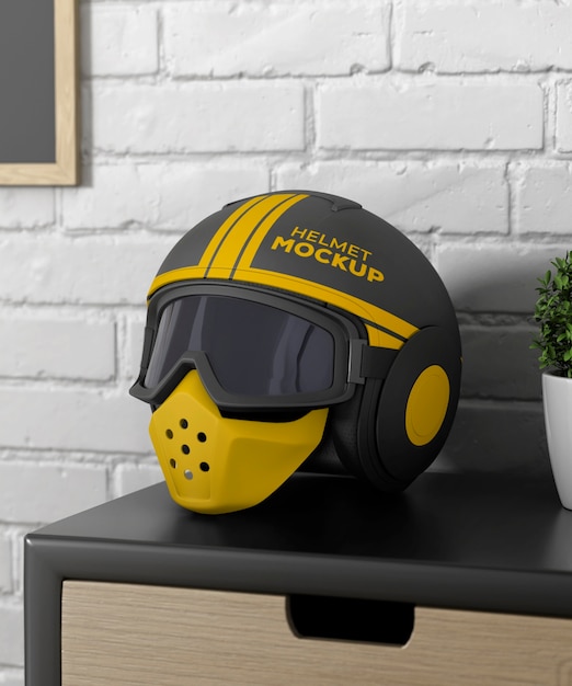 PSD diseño de modelo de casco de motocicleta