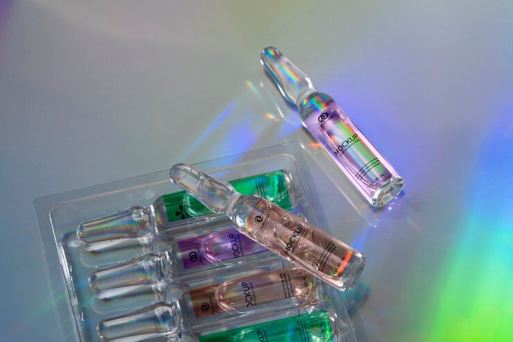 PSD diseño del modelo de embalaje del vial