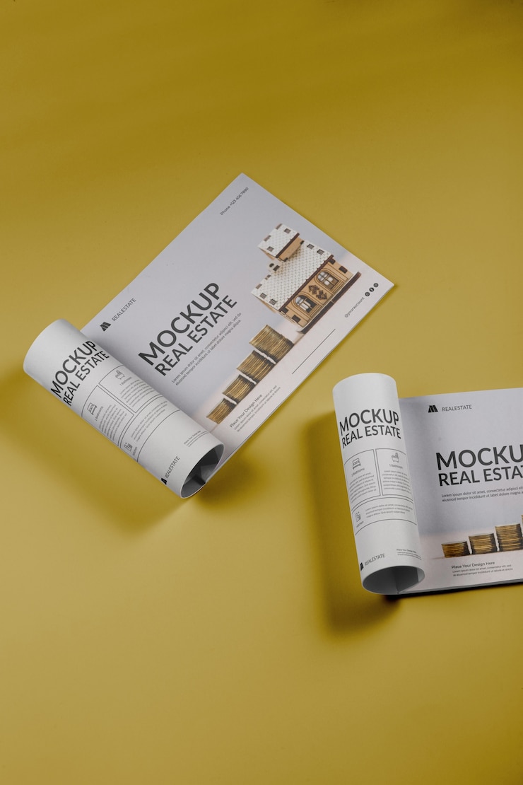 Diseño de modelo de folleto inmobiliario