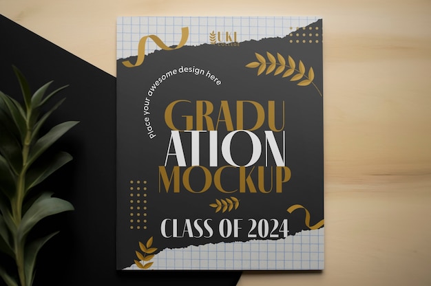 PSD diseño de modelo de invitación para la clase de 2024