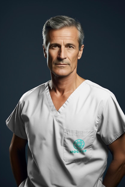 Diseño de modelo de uniforme médico