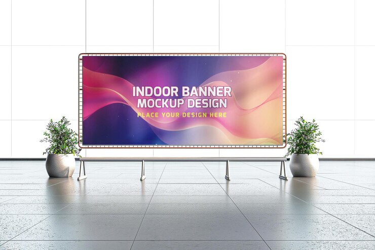 Diseño de modelos de pancartas publicitarias para interiores