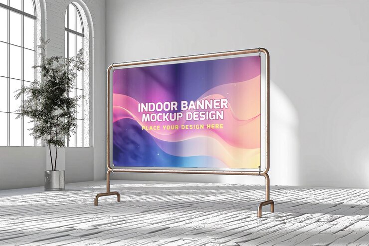 Diseño de modelos de pancartas publicitarias para interiores