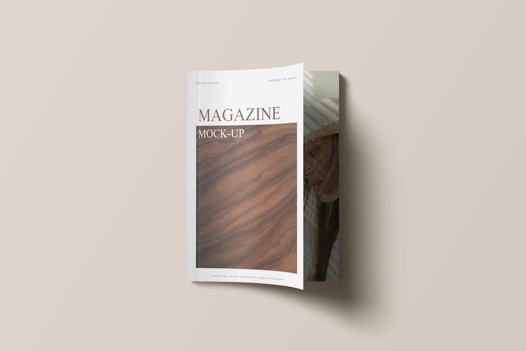 PSD diseño de modelos de revistas o folletos en papel
