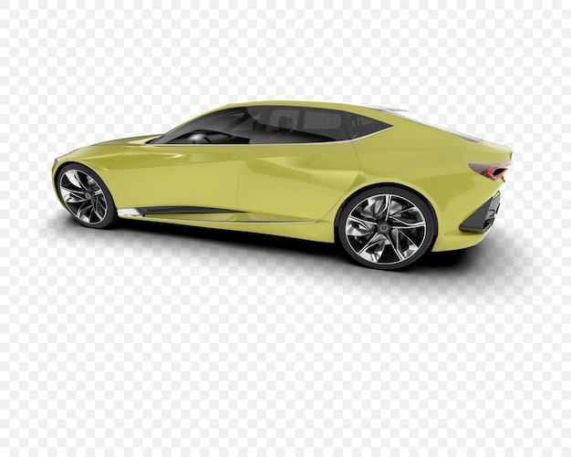 Diseño moderno de automóviles coupé amarillos