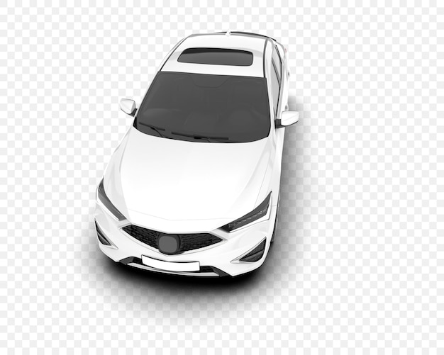 Diseño moderno del coche blanco