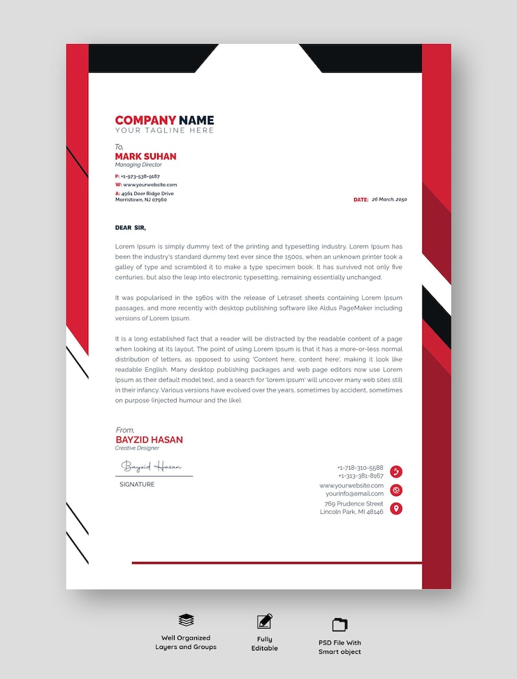 PSD diseño moderno de encabezados de negocios profesionales con colores vibrantes y diseño organizado