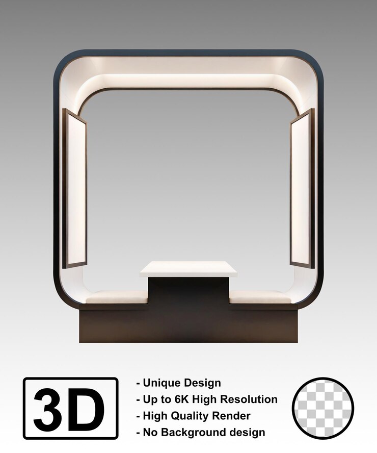 PSD diseño moderno de maqueta de cabina