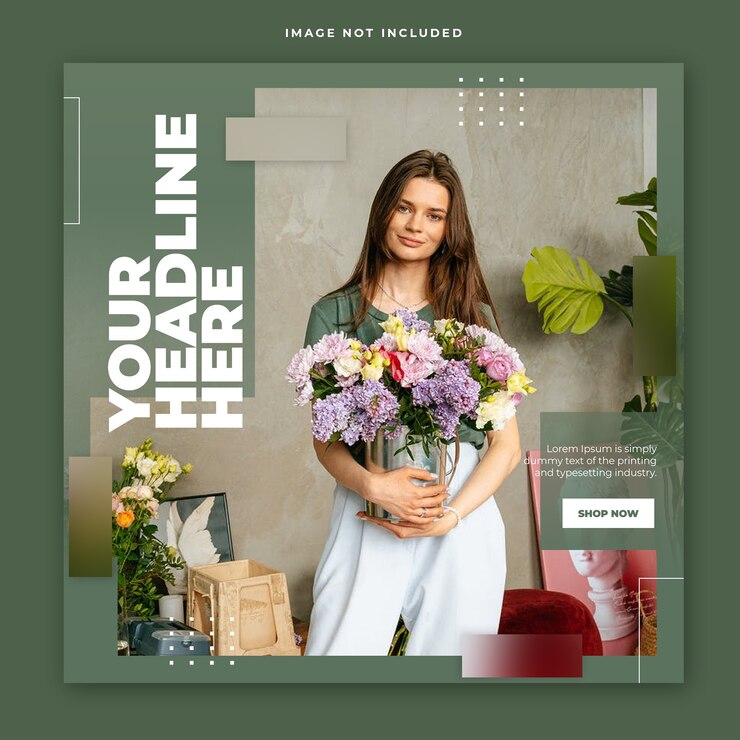 PSD diseño moderno de plantilla de publicación de instagram