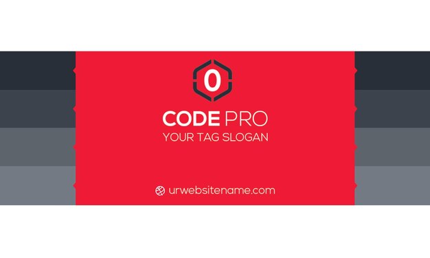 Diseño moderno de tarjetas de visita Code Pro