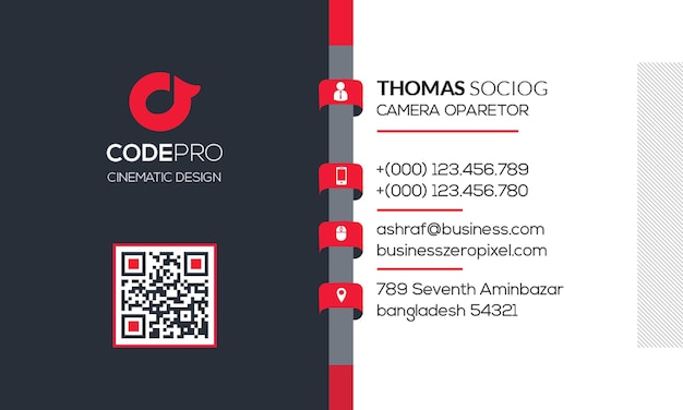 Diseño moderno de tarjetas de visita para CodePro