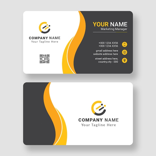 Diseño moderno de tarjetas de visita para el gerente de marketing