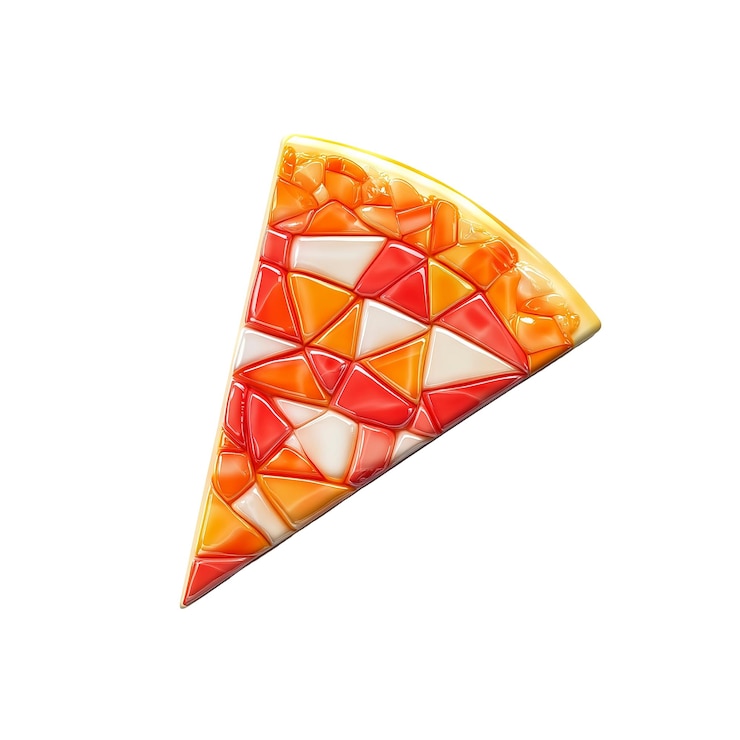PSD diseño de mosaico rojo naranja y blanco para rebanadas de pizza