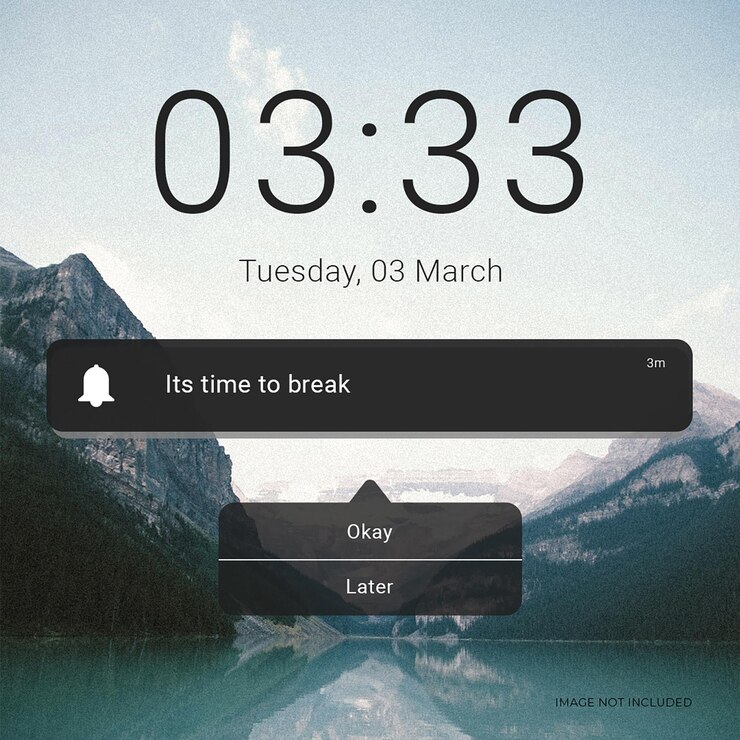 PSD diseño de notificación de pantalla de teléfono de recordatorio de psd para redes sociales e plantilla de publicación de instagram