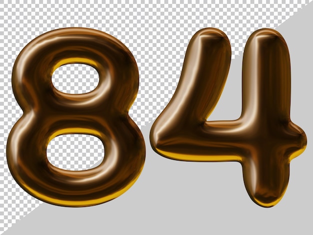 Diseño número 84 con estilo globo en render 3d