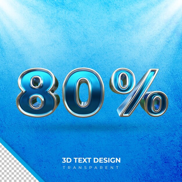 PSD diseño de número de porcentaje 3d