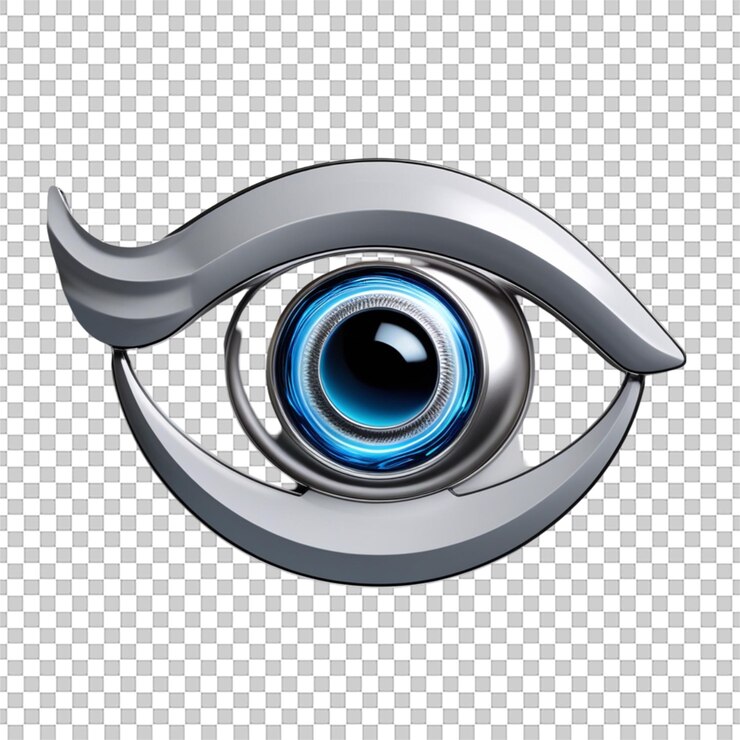 PSD diseño de ojos modelados en 3d aislados en un fondo transparente