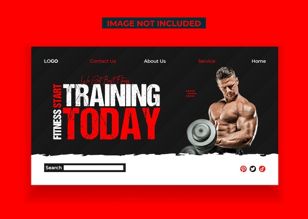 Diseño de la página de aterrizaje de entrenamiento o del encabezado del sitio web de entrenamiento